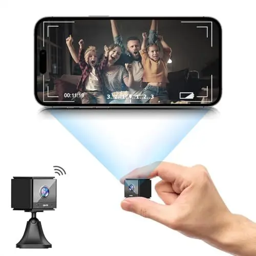 Produktbild: ChapStick Mini Kamera, 2K HD Mini Überwachungskamera Live Übertragung Handy APP Kamera Überwachung Innen WLAN Videoüberwachung Mit Akku Kleine WiFi Babyphone Sicherheitskamera Bewegungsmelder