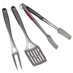 Produktbild: Char-Broil 140 767 - Comfort Grip 3-teiliges Grillbesteck, Edelstahl.