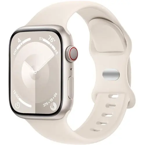 Produktbild: Charlam Kompatibel mit Apple Watch Armband 38mm 40mm 41mm 42mm für Damen Männer, Sport Silikon Ersatz Armbänder Kompatibel mit iWatch Armband SE Series 10 9 8 7 6 5 4 3 2 1, Polarstern