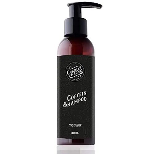 Produktbild: Charlemagne Koffein Shampoo Herren gegen Haarausfall - 200 ml, Balthazar-Duft - Haarshampoo Herren für Haarwachstum & Fülle - Anti Haarausfall Männershampoo - Haarseife Haarausfall - Made in Germany