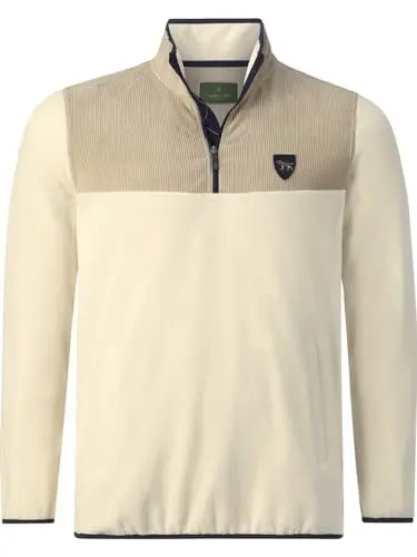 Produktbild: Charles Colby Herren Fleece-Sweatshirt Duke Dillen Casual Sweater wollweiß 5XL (XXXXXL) - 72/74