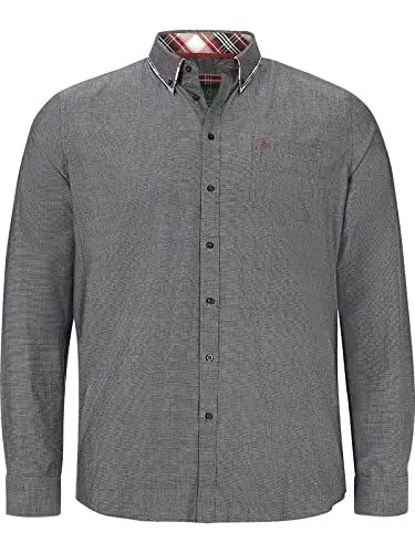 Produktbild: Charles Colby Herren Hemd Duke Jefferson schwarz L - 41/42
