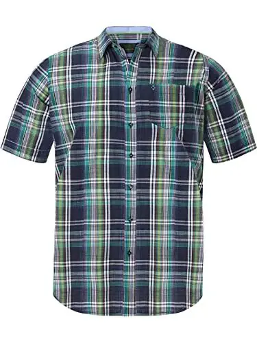 Produktbild: Charles Colby Herren Kurzarmhemd Duke Logan blau 2XL (XXL) - 45/46
