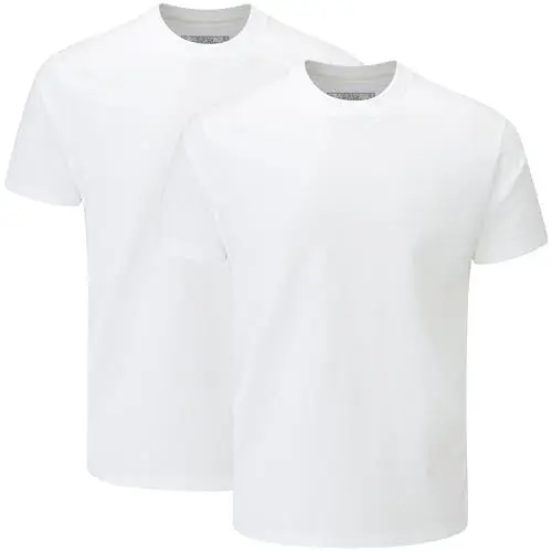 Produktbild: Charles Wilson 2er Packung T-Shirts mit Rundhalsausschnitt (L, White (0824))