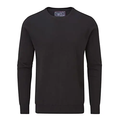 Produktbild: Charles Wilson Feinstrick Pullover mit Rundhalsausschnitt (L, Black (0422))