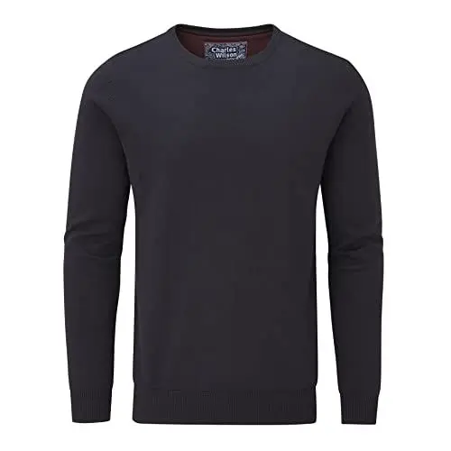 Produktbild: Charles Wilson Feinstrick Pullover mit Rundhalsausschnitt (XL, Dark Navy (0422))