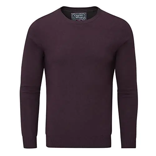 Produktbild: Charles Wilson Feinstrick Pullover mit Rundhalsausschnitt (XL, Red Berry (0422))