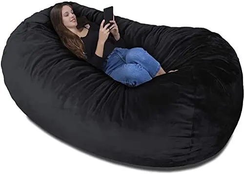 Produktbild: Charlie & Finn DER GRÖSSTE SITZSACK EUROPAS! - Premium Sitzsack XXL - Riesen-Sitzsack mit Memory-Foam Füllung - 1500 l - Elegant Schwarz