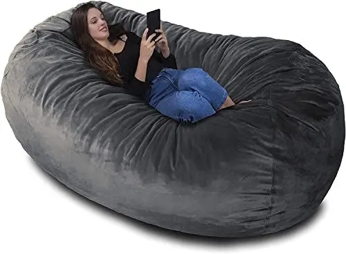 Produktbild: Charlie & Finn DER GRÖSSTE SITZSACK EUROPAS! - Premium Sitzsack XXL - Riesen-Sitzsack mit Memory-Foam Füllung - 1500 l - Platin Grau