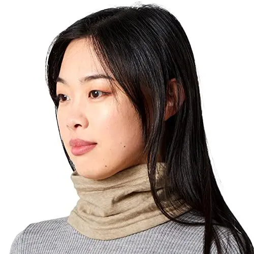 Produktbild: CHARM 2 in 1 Halstuch Damen Stirnband Schal Loop - Herren Multifunktionstuch 100% Bio-Baumwoll Schlauchschal Mundschutz Rundschal Dünn Beige