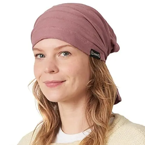 Produktbild: CHARM Baumwoll Kopftuch Turban Bandana - Damen Kappe Tuch Chemo Herren Piraten Rosa