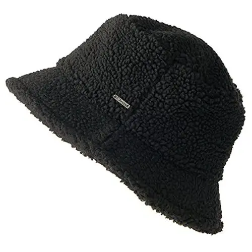 Produktbild: CHARM Winter Bucket Hat Fischerhut - Teddy Fell Anglerhut Chemo Bio Baumwolle Schwarz