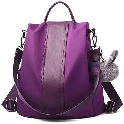 Produktbild: CHARMORE Damen Rucksack Wasserdichte Nylon Schultasche Anti Diebstahl Daypack Schultertasche Leichtgewicht Reiserucksack