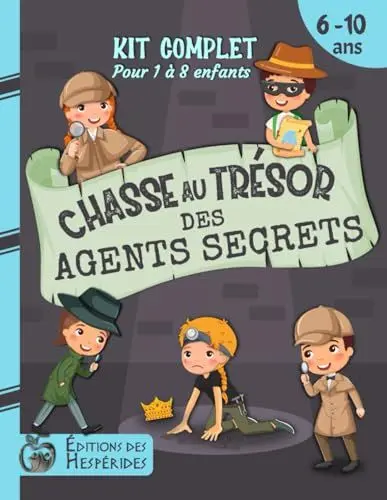 Produktbild: Chasse au trésor des agents secrets: kit complet | Pour enfants de 6 à 10 ans | Idéal pour une fête d'anniversaire (Chasse au trésor pour les enfants)