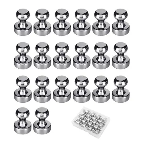Produktbild: ChAusa 20 Stück Neodym Magnete,Starke Magnete 12x16mm Neodym Magnete Extra Stark,Kegelmagnete, Notenmagnete,Vernickelter Stahl Magnete für Magnettafel,Kühlschrank,Whiteboard (Silber)