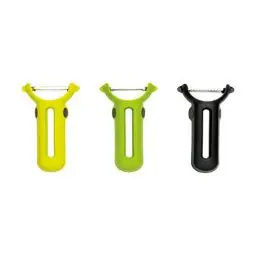 Produktbild: CHEF'N 27406 Set mit 3 Freshforce Schälern, Edelstahl Polypropylen Elastomer, schwarz/weiß