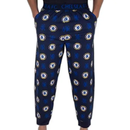 Produktbild: Chelsea FC Herren Lounge-Hose, Pyjamahose - Original-Fußballgeschenk - Elastischer Bund - Marineblau - 2XL