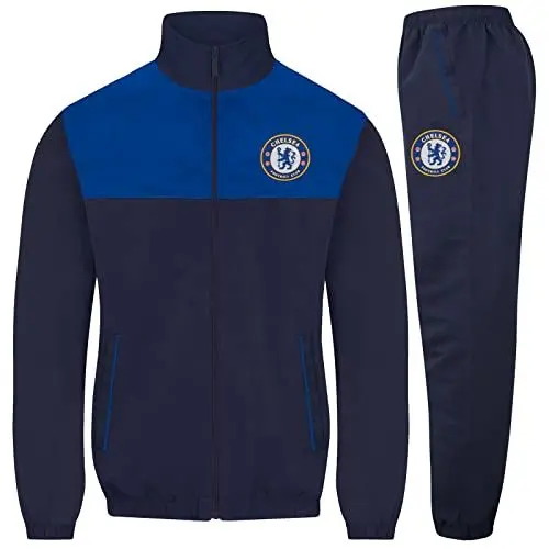 Produktbild: Chelsea FC - Herren Trainingsanzug - Jacke & Hose - Offizielles Merchandise - Geschenk für Fußballfans - Marineblau - M