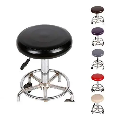 Produktbild: Chenfly Rund Hocker Bezug, Elastisches Kunstleder Husse Sitz, wasserdichte Kleine Runde Pumpenstuhl Sitzkissen Hülle, Sesselliftbezug Für Bartheke Und Schönheitssalon, Runder Hockerkissenbezug