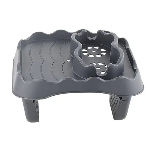 Produktbild: ChengyuWei Whirlpool-Tischablage, Whirlpool-Tischablage mit Ablauflöchern, Rutschfester, Verstellbarer Whirlpool-Beistelltisch für Schwimmbäder, Zubehör und Zubehör (Grau)