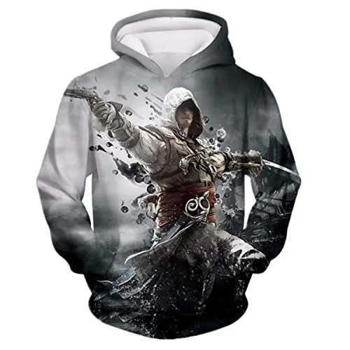 Produktbild: CHENMA Herren Cosplay 3D-Druck Pullover Kapuzen-Sweatshirt mit Kängurutasche