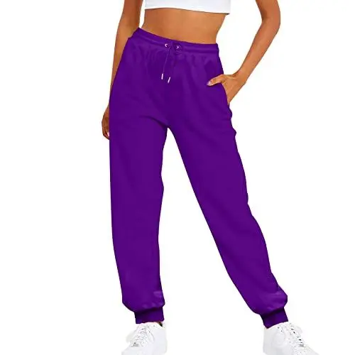 Produktbild: CHENSIYU Damen Jogginghose Leggings Sweatpants Yoga Lockere Laufhosen Fitness Jogger Outdoor Hoher Taille Hosen Casual Freizeithose Elastische Baggy Sporthose