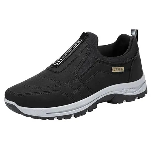 Produktbild: CHENSIYU Herren Sneaker Wasserschuhe Herren Jungen Leder Laufschuhe Herren Atmungsaktiv Hiking Sportschuhe Herren Leder Halbschuhe Retro Sneaker Herren