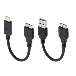 Produktbild: chenyang 2 Pack Micro USB 3.0 Kabel USB 3.0/USB C Stecker auf Micro B Stecker Kabel für tragbare Festplatte 15 cm