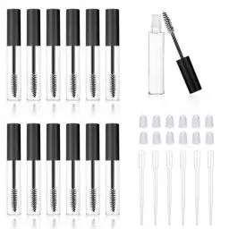 Produktbild: CHENYU 18 Stück Leere Mascara Flasche 10ml Wiederverwendbar Eyeliner Container Tube Wird mit Einem Auslaufschutzstopfen Geliefert mit Wimpern Zauberstab fur Mascara Und Eyeliner Leere Mascara-Tube