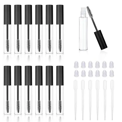 Produktbild: CHENYU 18 Stück Leere Mascara Flasche 10ml Wiederverwendbar Eyeliner Container Tube Wird mit Einem Auslaufschutzstopfen Geliefert mit Wimpern Zauberstab fur Mascara Und Eyeliner Leere Mascara-Tube