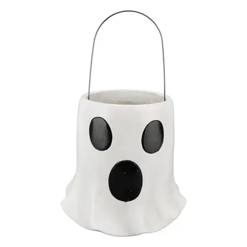 Produktbild: CHEOTIME Geister-Eimer-Vase aus Kunstharz, multifunktionaler Geister-Blumentopf, Blumentopf, Übertopf für den Kaminsims im Eingangsbereich (Medium Size)