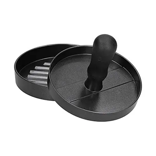Produktbild: CHEOTIME Hamburgerpresse, runde Form, Hamburger-Fleisch-Patty-Maker, Modell, Burger-Maker mit Griff aus Aluminiumlegierung für BBQ, Grillen