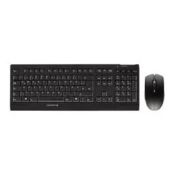 Produktbild: CHERRY B.UNLIMITED 3.0, Kabelloses Tastatur- und Maus-Set, Französisches Layout (AZERTY), 2,4 GHz Funk, Dauerhaft Abriebfeste Tasten, Wiederaufladbar, Schwarz