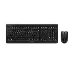 Produktbild: CHERRY DW 3000, Kabelloses Tastatur-Maus-Set, EU-Layout (QWERTY), 2,4 GHz Funk, Flaches Design, Geräuscharme Tasten, Symmetrische Maus, Schwarz