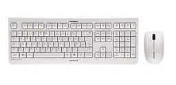 Produktbild: CHERRY DW 3000, Kabelloses Tastatur-Maus-Set, Deutsches Layout (QWERTZ), 2,4 GHz Funk, Flaches Design, Geräuscharme Tasten, Symmetrische Maus, Weiß-Grau