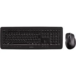 Produktbild: CHERRY DW 5100, Kabelloses Tastatur-Maus-Set, Schweizer Layout (QWERTZ), 2,4 GHz Funk, Plug & Play, Ergonomische Rechtshändermaus, Batteriebetrieben, Schwarz