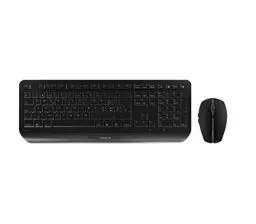 Produktbild: CHERRY GENTIX DESKTOP, Kabelloses Tastatur-Maus-Set, Deutsches Layout (QWERTZ), 2,4 GHz Funk, Integrierte Handballenauflage, Symmetrische Maus, Schwarz