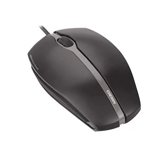 Produktbild: CHERRY GENTIX SILENT, Kabelgebundene Maus, Leise Tasten ohne Klickgeräusch, Optischer Sensor (1.000 dpi), Symmetrisches Design, Kabel 1,8 m, USB 2.0, Schwarz