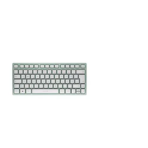 Produktbild: CHERRY KW 7100 MINI BT, Kompakte Multi-Device-Tastatur mit 3 Bluetooth-Kanälen, Deutsches Layout (QWERTZ), Flaches Design, inkl. Transporttasche, Agave Green