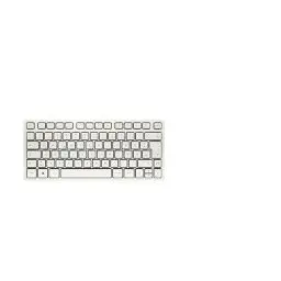 Produktbild: CHERRY KW 7100 MINI BT, Kompakte Multi-Device-Tastatur mit 3 Bluetooth-Kanälen, Deutsches Layout (QWERTZ), Flaches Design, inkl. Transporttasche, Milk White