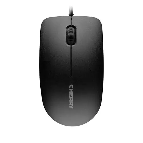 Produktbild: CHERRY MC 1000, Kabelgebundene Office-Maus, Optischer Sensor (1.200 dpi), 3 Tasten, Symmetrisches Design für Links- & Rechtshänder, GS-Zertifizierung, Schwarz