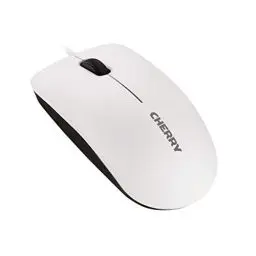 Produktbild: CHERRY MC 1000, Kabelgebundene Office-Maus, Optischer Sensor (1.200 dpi), 3 Tasten, Symmetrisches Design für Links- & Rechtshänder, GS-Zertifizierung, Weiß-Grau