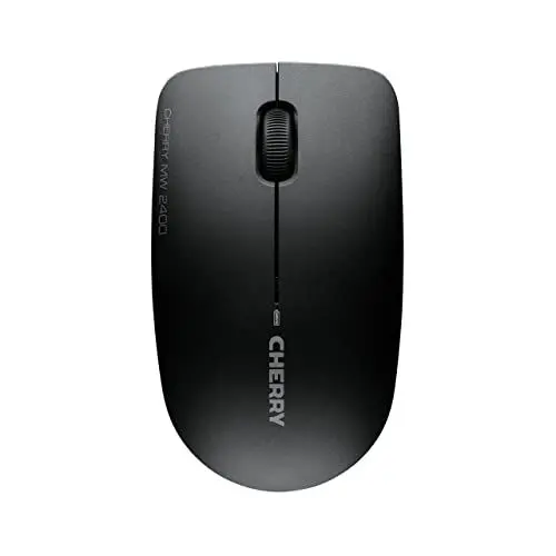 Produktbild: CHERRY MW 2400, Kabellose Maus, Symmetrisches Design für Rechts- & Linkshänder, 2,4 GHz Funk, Optischer Sensor, GS-Zulassung, Batteriebetrieben, Schwarz
