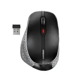 Produktbild: CHERRY MW 8C ERGO, Kabellose Maus Mit Ergonomischer Daumenauflage Für Rechtshänder, Verbindung Über Bluetooth Oder 2,4 GHz Funk, Wiederaufladbar, Schwarz