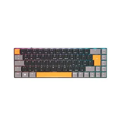 Produktbild: CHERRY MX-LP 2.1 Compact Wireless, Kabellose Gaming-Tastatur mit 69 Tasten, Deutsches Layout (QWERTZ), Mechanische MX LOW PROFILE SPEED Switches, Schwarz