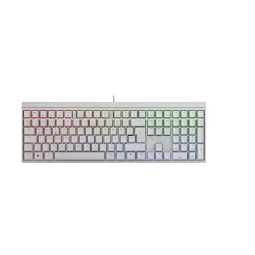 Produktbild: CHERRY MX 2.0S, Mechanische Gaming-Tastatur mit RGB-Beleuchtung, Deutsches Layout (QWERTZ), Kabelgebunden, Designed in Germany, MX RED Switches, Weiß