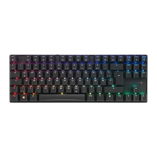 Produktbild: CHERRY MX 8.2 TKL Wireless, Kabellose Gaming-Tastatur ohne Nummernblock, Deutsches Layout (QWERTZ), Bluetooth, 2,4 GHz und Kabel, MX2A RED Switches, Schwarz