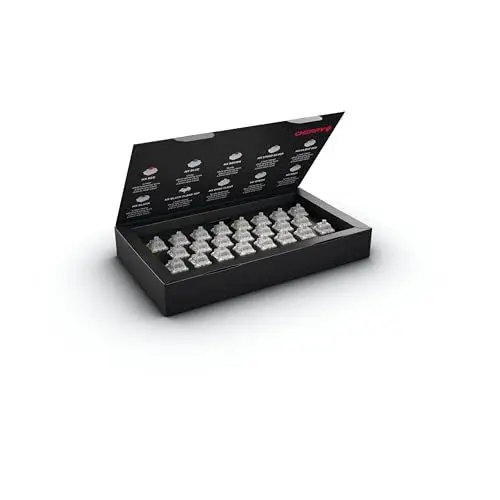 Produktbild: CHERRY MX RGB GREY Switch Kit, 23 Mechanische Tastatur-Schalter, für DIY, Hot Swap oder Gaming-Keyboard, Taktiler Switch ohne Klick, Gezielt, Robust & Spürbar
