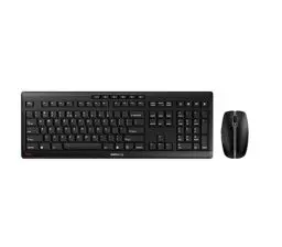 Produktbild: CHERRY STREAM DESKTOP, Kabelloses Tastatur- und Maus-Set, EU-Layout (QWERTY), 2,4 GHz Funk, Leiser Tastenanschlag, Flache Tasten, Batteriebetrieben, Schwarz