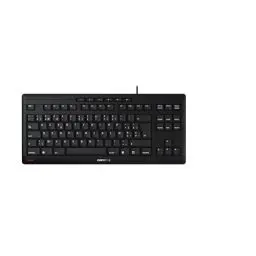 Produktbild: CHERRY STREAM KEYBOARD TKL, Kabelgebundene Tastatur ohne Nummernblock, Belgisches Layout (AZERTY), Leiser Tastenanschlag, Einzigartiges Tippgefühl, Schwarz
